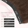 Rich Choices 12-Inch Real Remy Human Hair Halo Extension in Dark Brown