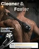 VIKICON Electric Back Shaver with 6D Floating Head and Foldable Handle Silver Black
