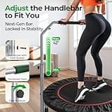BCAN 40-Inch Foldable Mini Fitness Rebounder Trampoline with Foam Handle