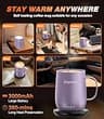 Kepwam Self-Heating Coffee Mug T2 with Touch Button Controls (16 Ounces)