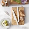 CAROTE 15-Piece Ceramic-Coated Knife Block Set with Built-In Sharpener