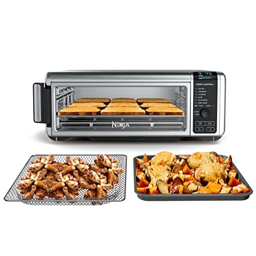 Ninja Digital Air Fryer Toaster Oven with Flip-Up Space-Saving Design, 1800W Silver
