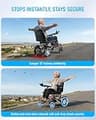 AGELESSJOY 15-Mile Range All-Terrain Foldable Portable Power Motorized Chair