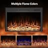 Rodalflame 50-Inch Recessed Electric Fireplace Insert with Touchscreen Display