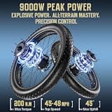 8000W Dual Motor Fast Electric Bike, 52V 36Ah Removable Battery, 48 MPH