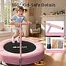 BCAN 36-Inch Toddler Trampoline with Adjustable Foam Handle and Safety Pad
