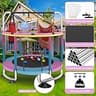 60-Inch Kids Trampoline with Safety Enclosure, Gymnastics Bar, and Hoop
