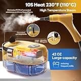 1500W Fast Heating Handheld Steam Cleaner with 45-Minute Continuous Spray