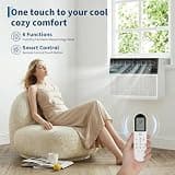Garvee 8000 BTU U-Shaped Window Air Conditioner with Ultra-Quiet Open Window Design