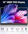 Orfibz 14.2-Inch Full HD IPS Dual Laptop Screen Extender Display Panel