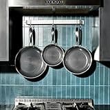 HexClad Hybrid 6-Piece Frying Pan Set with Tempered Glass Lids and Steel Handles