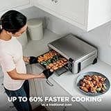 Ninja Digital Air Fryer Toaster Oven with Flip-Up Space-Saving Design, 1800W Silver