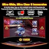SANSUI 34-Inch 240Hz UWQHD 1500R Curved VA Gaming Monitor with HDR400
