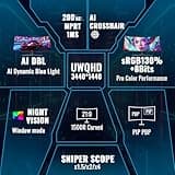 SANSUI 34-Inch Curved Ultrawide UWQHD Gaming Monitor 200Hz 1ms HDR