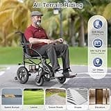 Zurcheel SLF30 Airline Approved Compact Foldable Electric Wheelchair 36 Lbs
