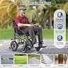 Zurcheel SLF30 Airline Approved Compact Foldable Electric Wheelchair 36 Lbs