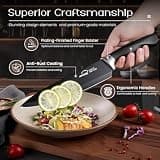 Amorston 21-Piece Kitchen Knife Set with Black Block and Built-In Sharpener