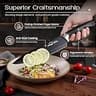 Amorston 21-Piece Kitchen Knife Set with Black Block and Built-In Sharpener