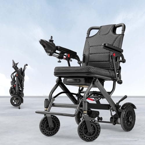 VERPAL Upgraded 36lbs Lightweight Airline Approved Electric Travel Wheelchair