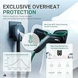 IYILO 40A Smart Level 2 EV Charger with Dual Temp Sensors & 25ft J1772 Cable
