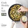 Carote 3-Piece Granite Nonstick Frying Pan Skillet Set with Wood-Effect Handles
