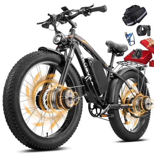 8000W Dual Motor Fast Electric Bike, 52V 36Ah Removable Battery, 48 MPH