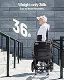 VERPAL Upgraded 36lbs Lightweight Airline Approved Electric Travel Wheelchair
