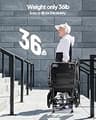 VERPAL Upgraded 36lbs Lightweight Airline Approved Electric Travel Wheelchair
