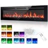 EUHOMY 50-Inch Linear Electric Fireplace, Wall Mounted and Recessed Design