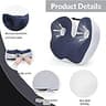 Janemiri High-Density Memory Foam Seat Cushion with Targeted Piriformis Relief