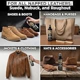 Bickmore Suede and Nubuck Cleaner Spray Non-Toxic Formula for Oil and Water Stains