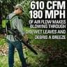 Greenworks 80V 610 CFM Cordless Brushless Backpack Leaf Blower, Bare Tool Only