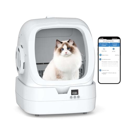 Mintakawa Quiet Self-Cleaning Automatic Cat Litter Box for Small Pets and Washable Drum