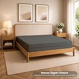 1000 Series Zippered Twin Fitted Sheet for 8-Inch Mattress with Deep Pocket