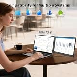APILDELLA 14-Inch Full HD HDR Dual Laptop Screen Extender With Speakers