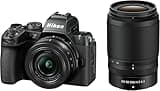 Nikon Z50 II Compact Mirrorless Digital Camera Dual Lens Kit with Enhanced AF