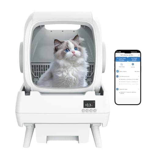 FRCFRC Slim Profile Self-Cleaning Automatic Cat Litter Box with App Control Function