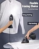 Beautural 1200W 2-in-1 Portable Handheld Garment Steamer with Ceramic Iron