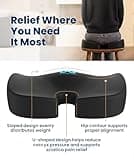 Everlasting Comfort Doctor Recommended Breathable Memory Foam Tailbone Seat Cushion