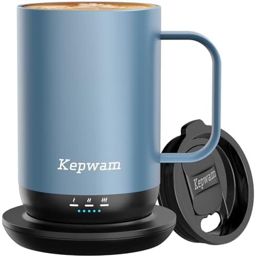 Kepwam T1 Self-Heating Smart Coffee Mug with App and Touch Control (16 Ounces)