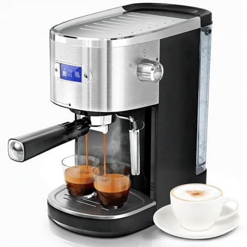 Havato 20-Bar Semi-Automatic Espresso Machine with 45oz Removable Tank