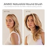 AIMIKE NaturaVol Medium Titanium Ceramic Round Brush for Fine Hair - 1.7 Inch
