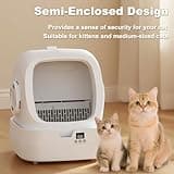 Mintakawa Quiet Self-Cleaning Automatic Cat Litter Box for Small Pets and Washable Drum