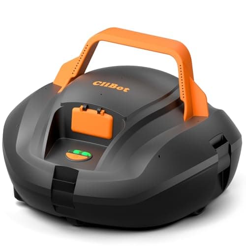 CliBot S1 Cordless Robotic Pool Vacuum for Flat Bottom Pools up to 850 Sq. Ft.