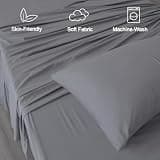 SPRINGSPIRIT 4-Piece Microfiber Sleeper Sofa Queen Sheet Set for 8-Inch Beds
