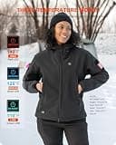 DEWBU Women's 12V Softshell Heated Jacket with Vehicle Power Capability