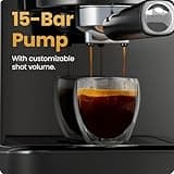 Chefman CraftBrew 15-Bar Digital Espresso Machine with 1.5L Water Tank