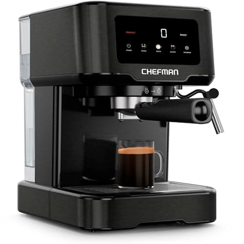 Chefman CraftBrew 15-Bar Digital Espresso Machine with 1.5L Water Tank