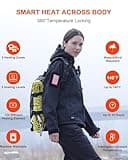 DEWBU Women's 12V Softshell Heated Jacket with Vehicle Power Capability
