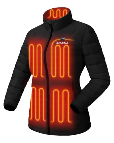Venustas Women's Lightweight Heated 90% Down Puffer Jacket with Battery